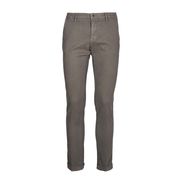 PANTALONE CHINO IN COTONE STRETCH MICROFANTASIA Uomo Fango PANTALONE CHINO IN COTONE STRETCH MICROFANTASIA Uomo Fango