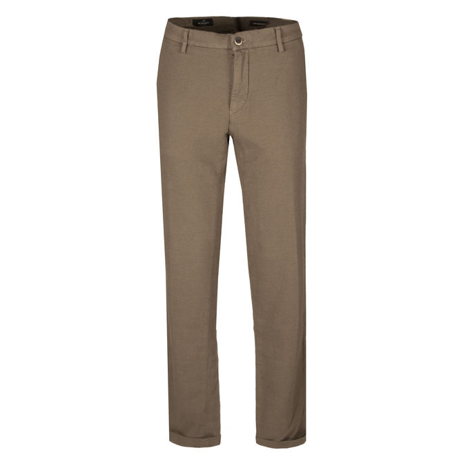 PANTALONE CHINO MICRO DIS. MOULINE Uomo Biscotto