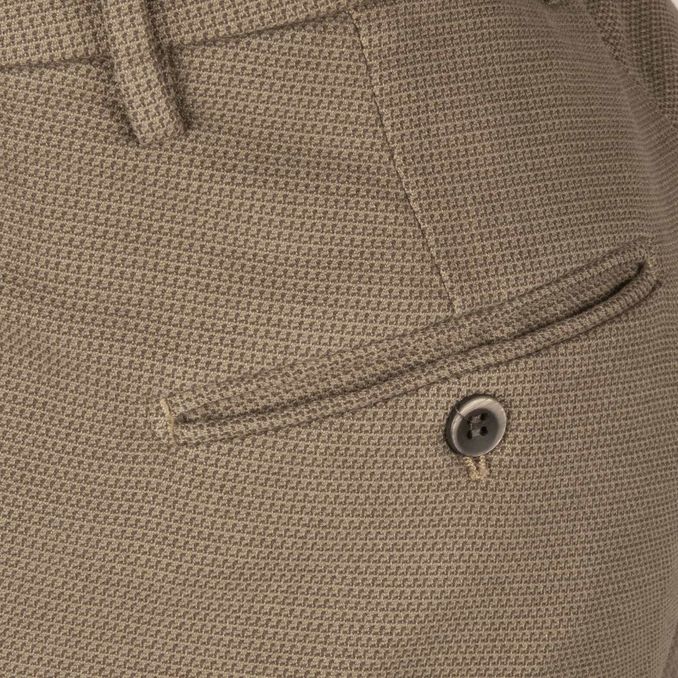 PANTALONE CHINO MICRO DIS. MOULINE Uomo Biscotto