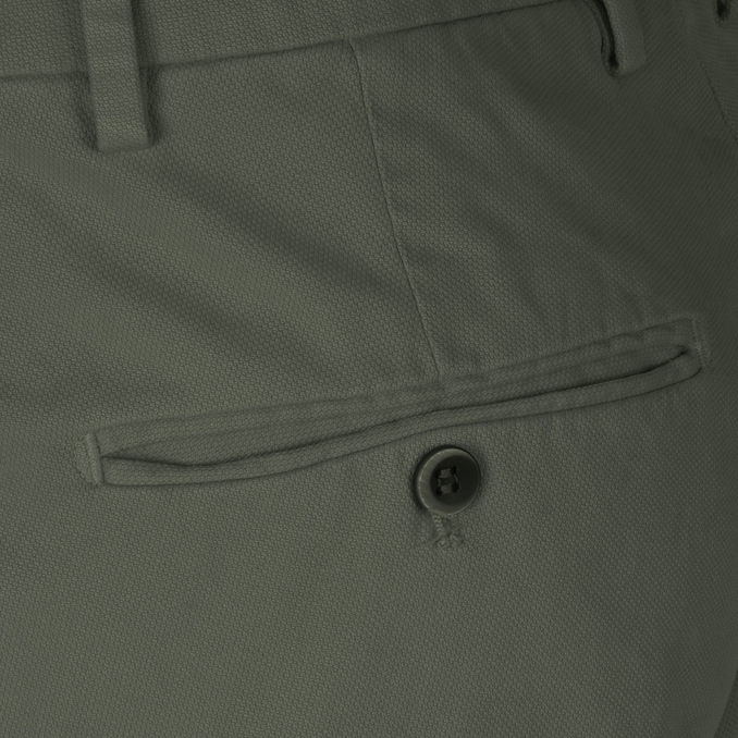 PANTALONE CHINO PIQUET ARMATURATO Uomo Verde