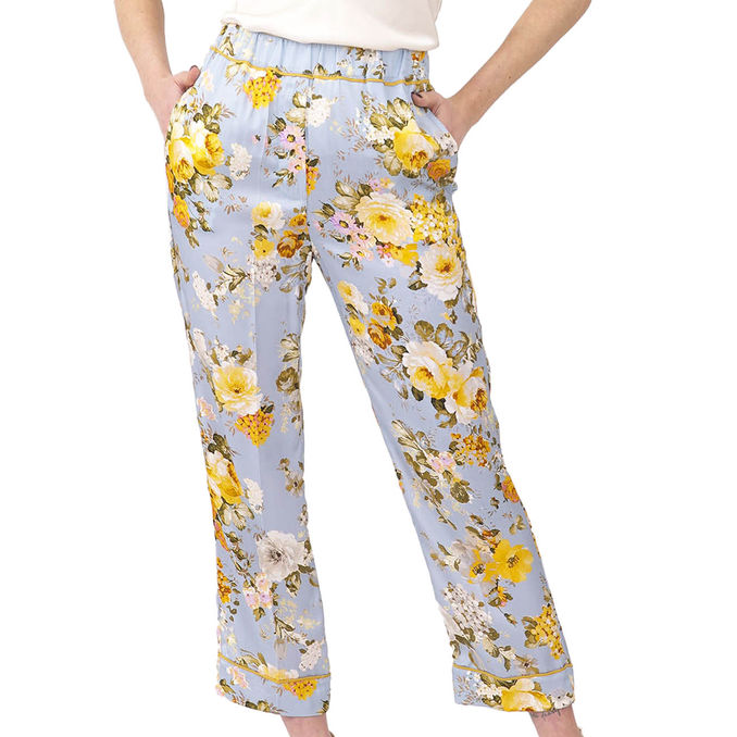 PANTALONE DRITTO FANTASIA FIORE Donna Polinesia