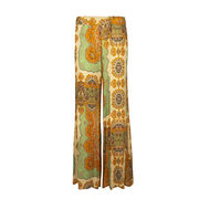PANTALONE GAMBA AMPIA Donna Beige Arancio Verde PANTALONE GAMBA AMPIA Donna Beige Arancio Verde