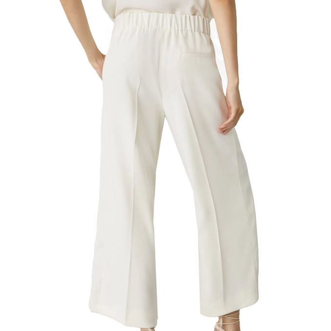 PANTALONE GRACE Donna Bianco Lana