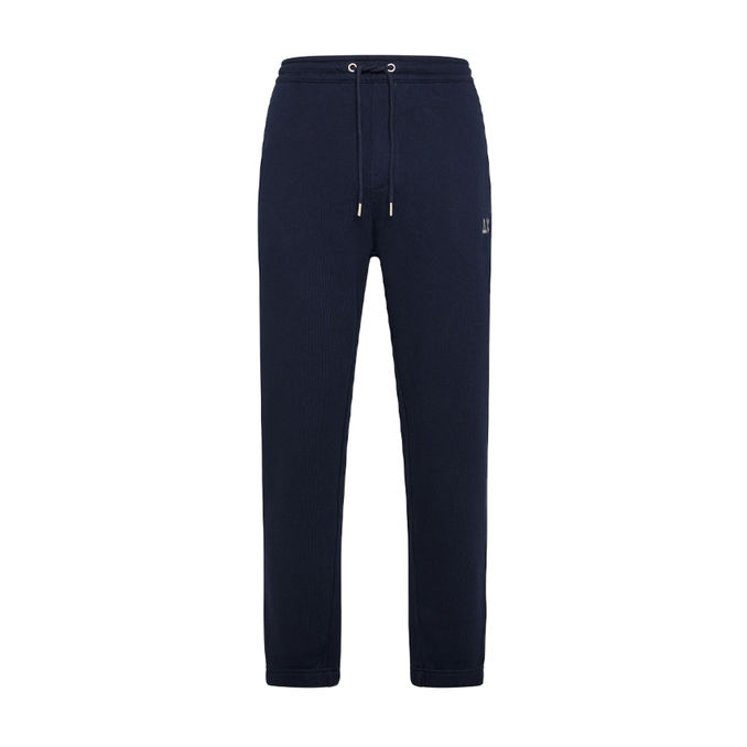 PANTALONE IN COTONE Uomo Blu Navy