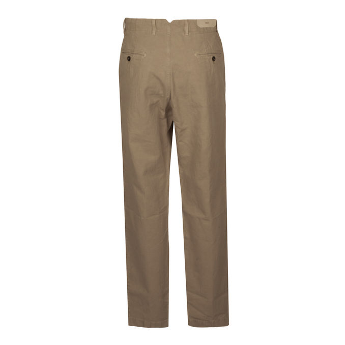 PANTALONE IN LINO Uomo Beige Cammello
