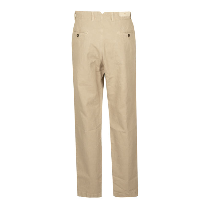 PANTALONE IN LINO Uomo Beige Chiaro