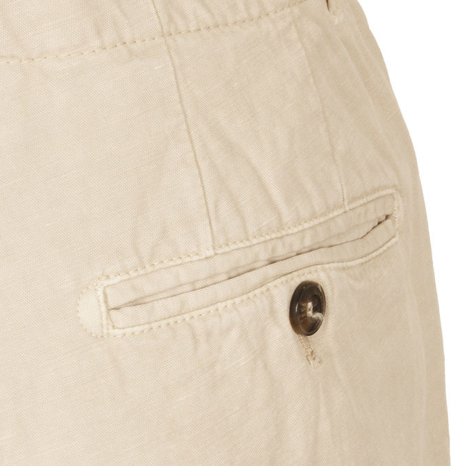 PANTALONE IN LINO Uomo Beige Chiaro