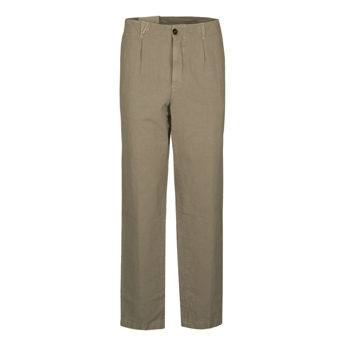 PANTALONE IN LINO Uomo Verde Salvia