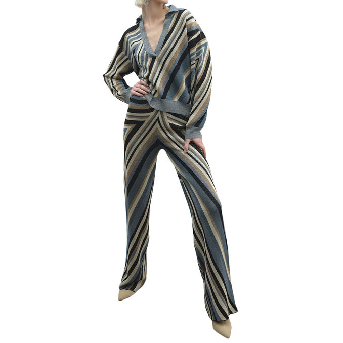 PANTALONE IN MAGLIA JACQUARD