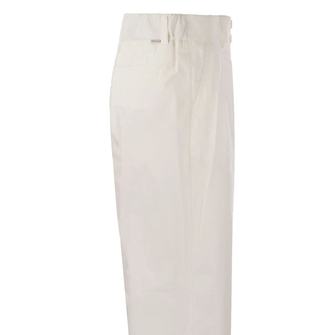 PANTALONE IN POPELINE DI PURO COTONE Donna Light Oak