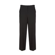 PANTALONE LIEGI IN CADY A GAMBA LARGA Donna Nero PANTALONE LIEGI IN CADY A GAMBA LARGA Donna Nero