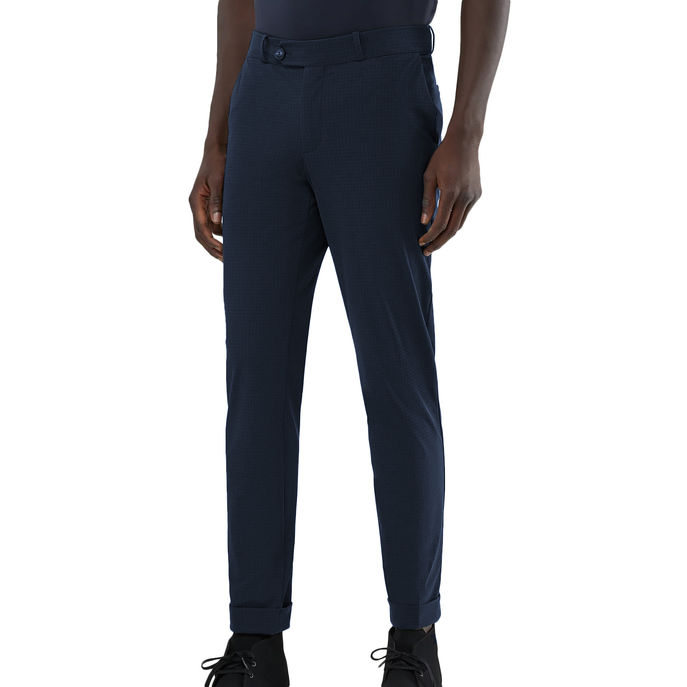 PANTALONE MICRO CHINO Uomo Blu Navy