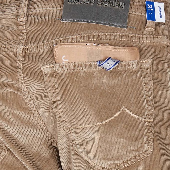 PANTALONE NICK A COSTE IN VELLUTO Uomo Tortora