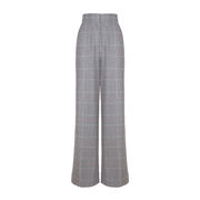 PANTALONE PALAZZO ANOTNIA A QUADRI Donna Grigio PANTALONE PALAZZO ANOTNIA A QUADRI Donna Grigio