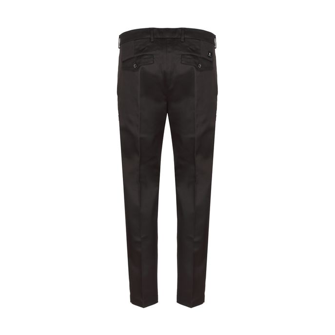 PANTALONE PRINCE CON PINCES IN COTONE Uomo Nero