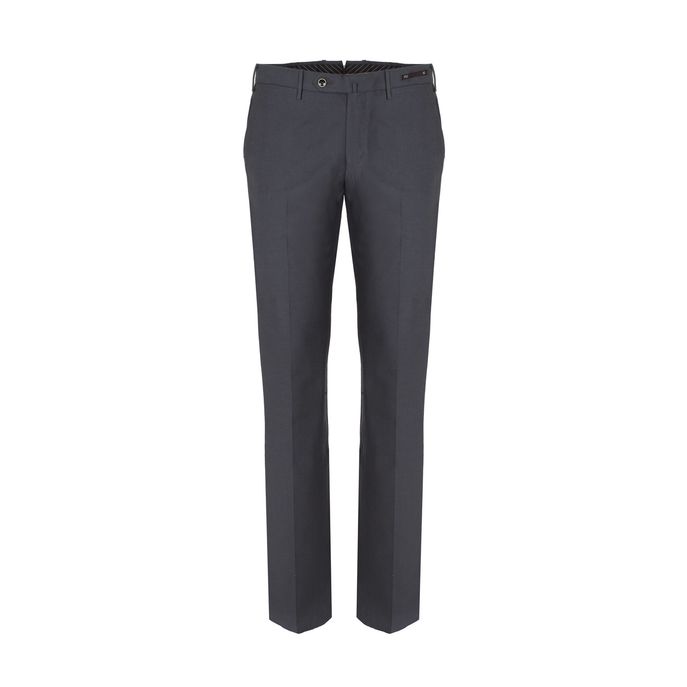 PANTALONE SUPERSLIM IN COTONE STRETCH MICROFANTASIA Uomo Antracite