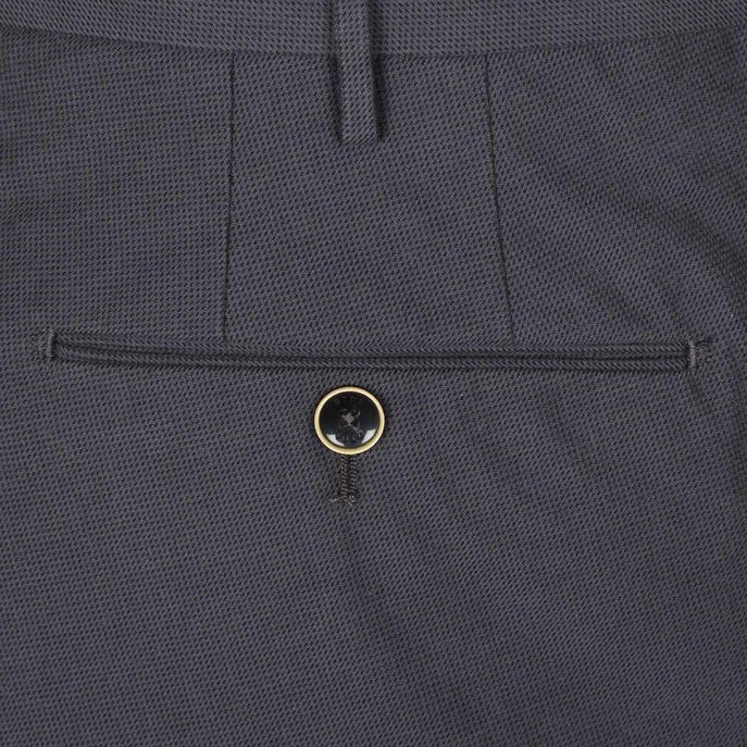 PANTALONE SUPERSLIM IN COTONE STRETCH MICROFANTASIA Uomo Antracite