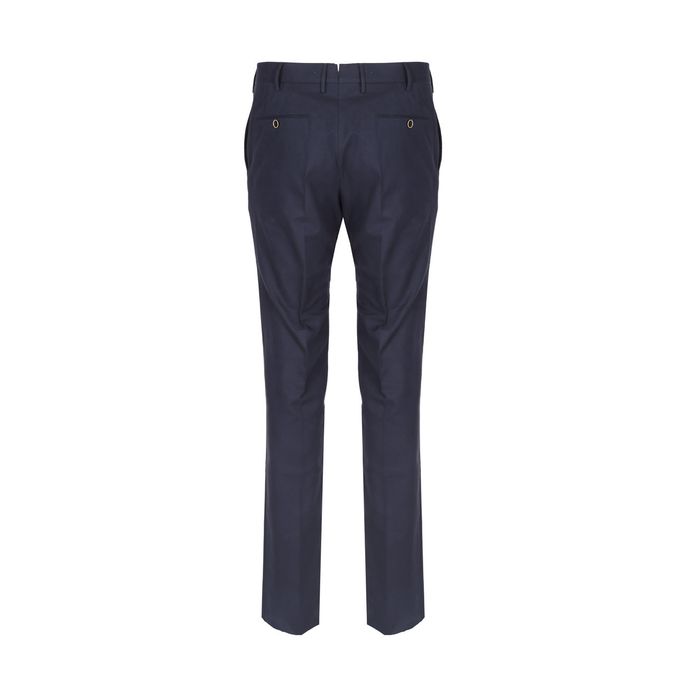 PANTALONE SUPERSLIM IN COTONE STRETCH MICROFANTASIA Uomo Blu navy