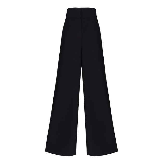 PANTALONE VERRI MISTO LANA Donna Nero