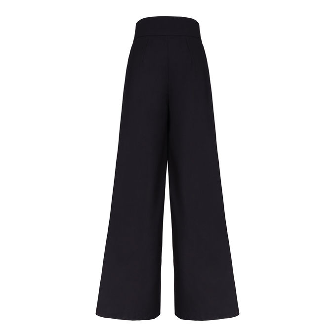 PANTALONE VERRI MISTO LANA Donna Nero