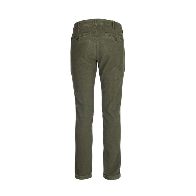 PANTALONI CHINO VELLUTO 1000 RIGHE Uomo Verde Militare