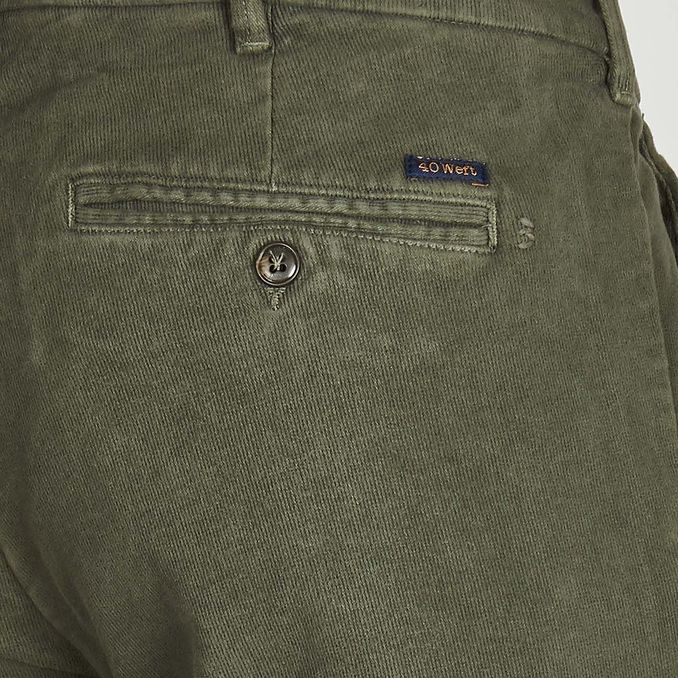 PANTALONI CHINO VELLUTO 1000 RIGHE Uomo Verde Militare