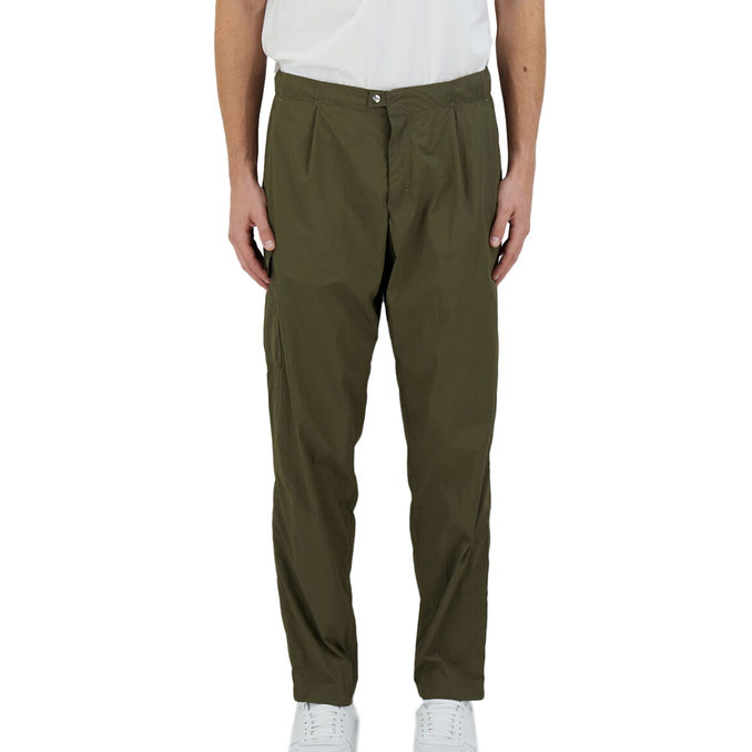 PANTALONI IN ULTRALIGHT CREASE Uomo Light Military
