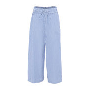 PANTALONI LINFA IN POPELINE DI COTONE Donna Bianco Azzurro PANTALONI LINFA IN POPELINE DI COTONE Donna Bianco Azzurro