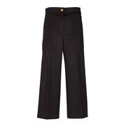 PANTALONI SVELTO PUNTO STOFFA A GAMBA LARGA Donna Nero PANTALONI SVELTO PUNTO STOFFA A GAMBA LARGA Donna Nero