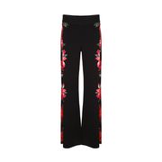 PANTAPALAZZO IN JERSEY CON STAMPA FIORI Donna Black Multicolor PANTAPALAZZO IN JERSEY CON STAMPA FIORI Donna Black Multicolor