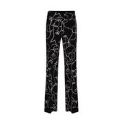 PANTAPALAZZO IN JERSEY CON STAMPA GRAFFITI Donna Black Vanilla PANTAPALAZZO IN JERSEY CON STAMPA GRAFFITI Donna Black Vanilla