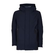 PARKA CAPPUCCIO IN TESSUTO TENICO Uomo Blue Black PARKA CAPPUCCIO IN TESSUTO TENICO Uomo Blue Black