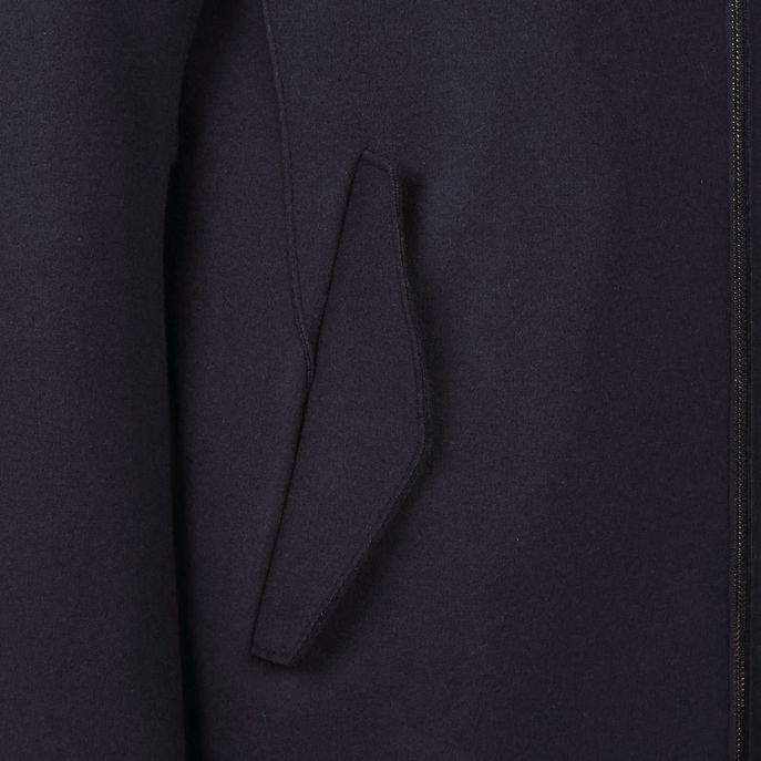 PARKA IN LANA COTTA CON INTERNO IMBOTTITO Uomo Blu Navy