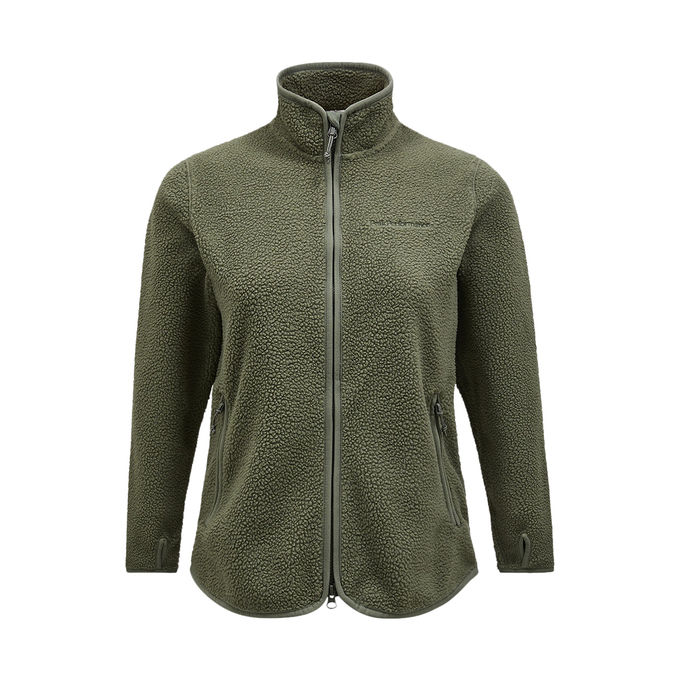 PILE ZIP Donna Pine Needle