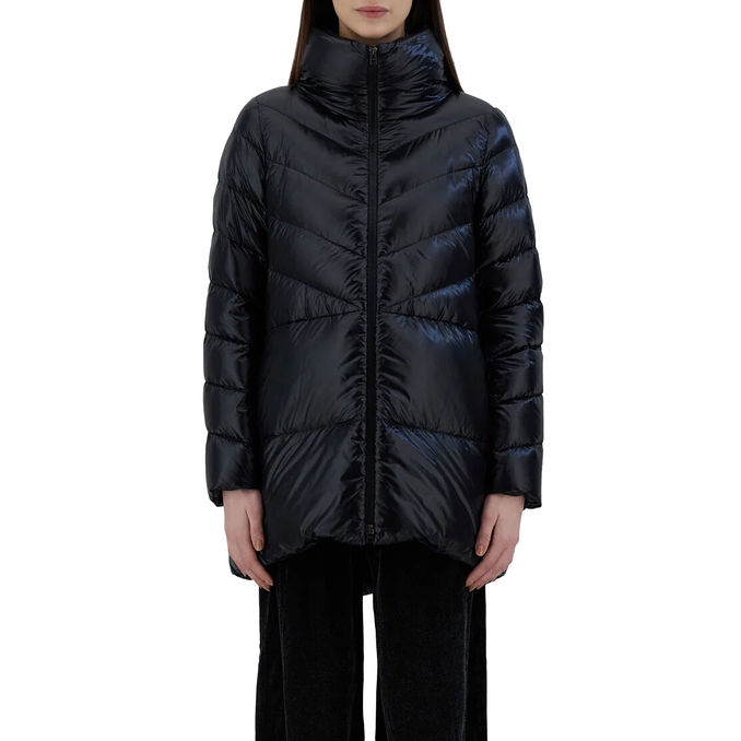 PIUMINO A-SHAPE IN NYLON Donna Nero