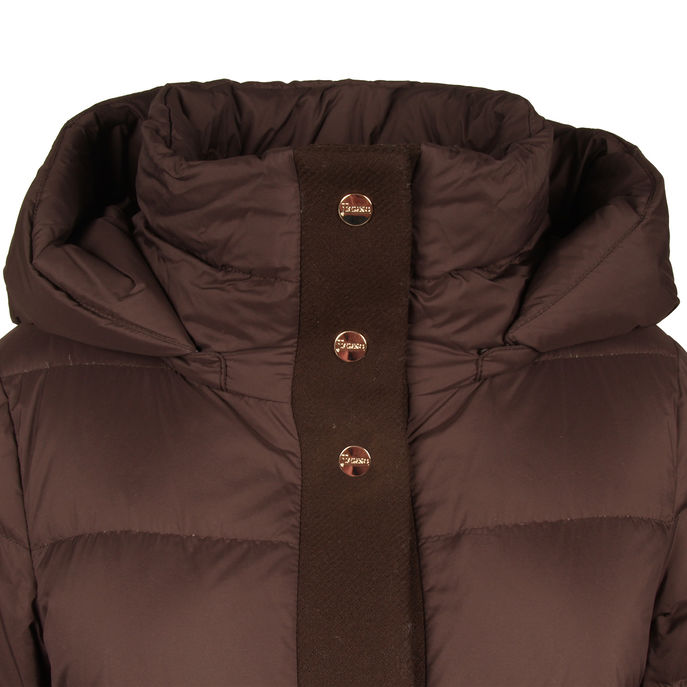 PIUMINO ASIMMETRICO Donna Marrone Scuro