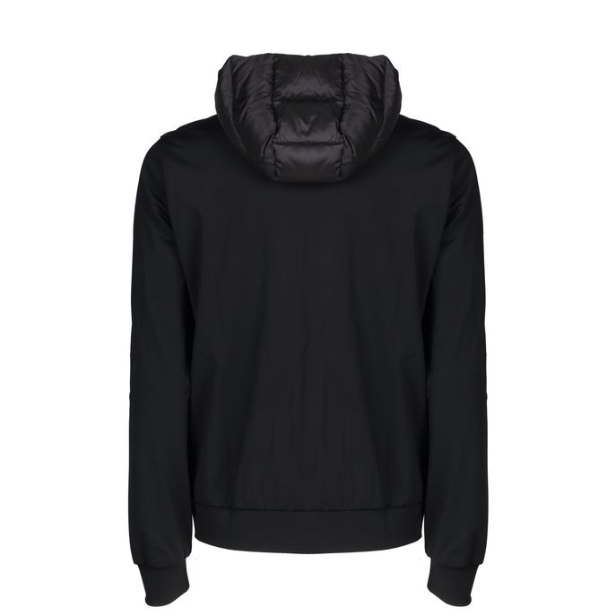 PIUMINO BIMATERIALE CON CAPPUCCIO Uomo Nero