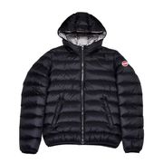 PIUMINO CON CAPPUCCIO E INTERNO A CONTRASTO Bambino Nero PIUMINO CON CAPPUCCIO E INTERNO A CONTRASTO Bambino Nero