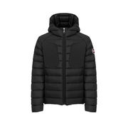 PIUMINO CON CAPPUCCIO FISSO IN DOPPIO TESSUTO Bambino Nero PIUMINO CON CAPPUCCIO FISSO IN DOPPIO TESSUTO Bambino Nero