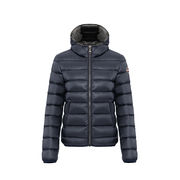 PIUMINO CON CAPPUCCIO FISSO IN NYLON Donna Navy Blu PIUMINO CON CAPPUCCIO FISSO IN NYLON Donna Navy Blu