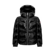 PIUMINO CON CAPPUCCIO IN TESSUTO SUPER LUCIDO Bambina Nero PIUMINO CON CAPPUCCIO IN TESSUTO SUPER LUCIDO Bambina Nero