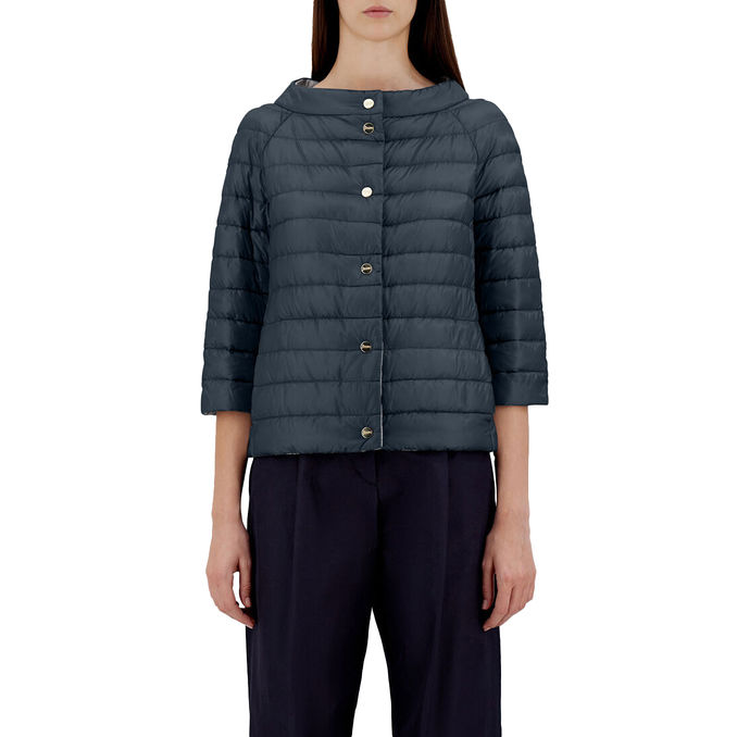 PIUMINO CORTO REVERS Donna Blue Grey