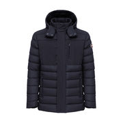 PIUMINO DOPPIO TESSUTO CON CAPPUCCIO STACCABILE Uomo Navy PIUMINO DOPPIO TESSUTO CON CAPPUCCIO STACCABILE Uomo Navy