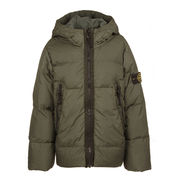 PIUMINO DYED NYLON CRINKLE CON CAPPUCCIO Bimbo Olive PIUMINO DYED NYLON CRINKLE CON CAPPUCCIO Bimbo Olive