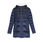 PIUMINO EFFETTO RASO CON CAPPUCCIO FISSO Donna Blu navy PIUMINO EFFETTO RASO CON CAPPUCCIO FISSO Donna Blu navy