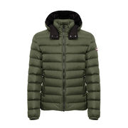 PIUMINO FULL ZIP CON CAPPUCCIO STACCABILE Uomo Matcha nero PIUMINO FULL ZIP CON CAPPUCCIO STACCABILE Uomo Matcha nero