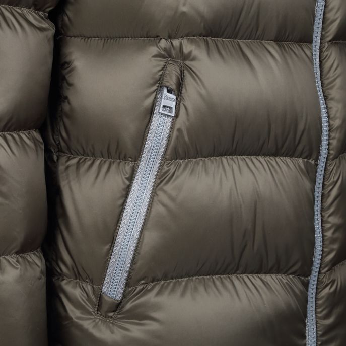 PIUMINO FULLZIP CON CAPPUCCIO Uomo Verde militare