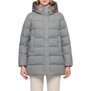 PIUMINO IN LANA LUNGO CON ZIP LATERALI PIUMINO IN LANA LUNGO CON ZIP LATERALI