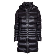 PIUMINO LUNGO CON CAPPUCCIO STACCABILE Donna Nero Dark Steel PIUMINO LUNGO CON CAPPUCCIO STACCABILE Donna Nero Dark Steel