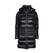 PIUMINO LUNGO CON CAPPUCCIO STACCABILE Donna Nero PIUMINO LUNGO CON CAPPUCCIO STACCABILE Donna Nero